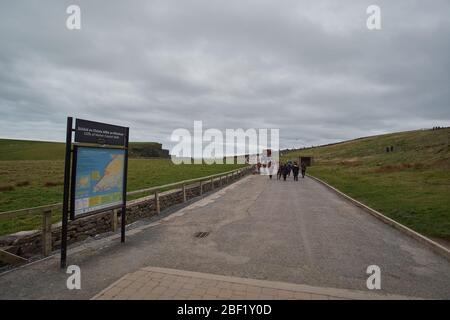 Gehweg zum OBrien's Tower an den Cliffs of Moher am Ring of Kerry Irland Stockfoto