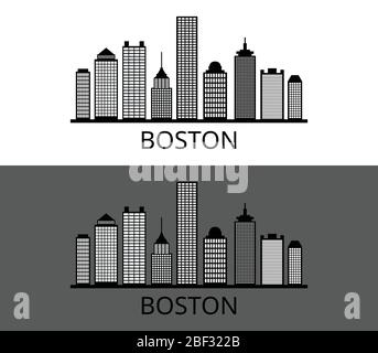 Boston Symbol in Vektor auf weißem Hintergrund illustriert Stock Vektor