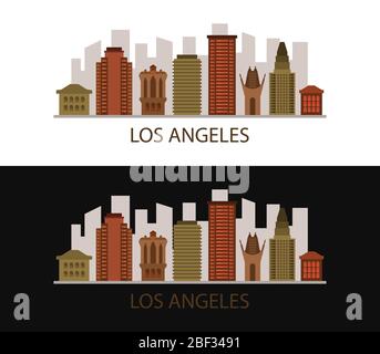 Los Angeles Symbol in Vektor auf weißem Hintergrund dargestellt Stock Vektor