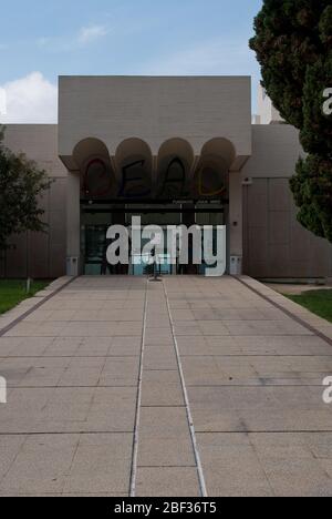 Architektur der 1970er Jahre Museum der Betonkunst Fundacio Joan Miro Gebäude, Barcelona, Spanien von Lluis Sert Stockfoto