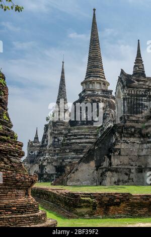 Wat Phra Si Sanphet, Ayutthaya Stockfoto