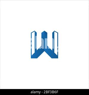 Vorlage für Vektorgrafik mit Anfangsbuchstaben und Logo Stock Vektor