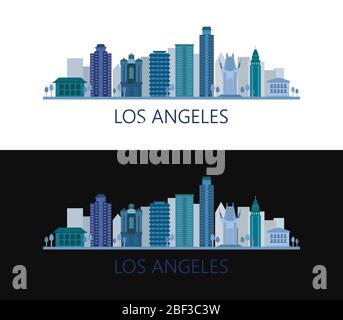 Los Angeles Symbol in Vektor auf weißem Hintergrund dargestellt Stock Vektor