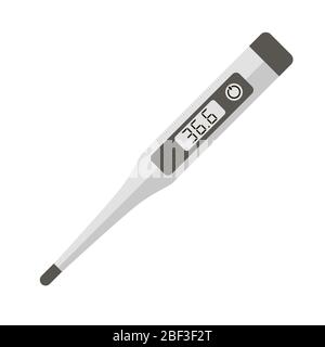 Elektronisches Thermometer Symbol Messung medizinisches Instrument für Gesundheit Stock Vektor