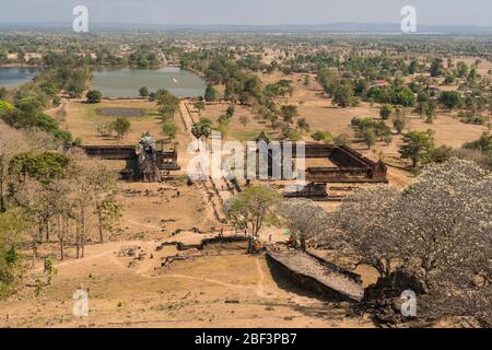 Wat Phu Tempel Weltkulturerbe in Champasak, Laos Stockfoto