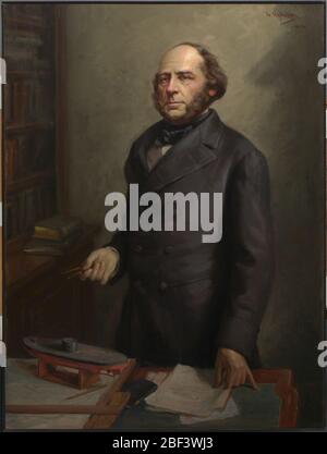 John Ericsson. Bevor er 1839 in die USA kam, revolutionierte der in Schweden geborene Ingenieur und Erfinder John Ericsson mit seiner Entwicklung des Schraubenpropellers die Navigation. Stockfoto