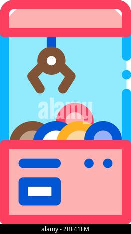 Spielzeug gewinnen Maschine Symbol Vektor Kontur Illustration Stock Vektor
