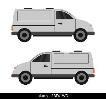 minivan-Symbol in Vektor auf weißem Hintergrund dargestellt Stock Vektor