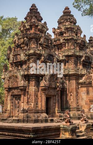 Bantay Srei, Angkor Park, Kambodscha Stockfoto