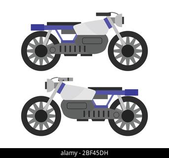 Motorradsymbol in Vektor auf weißem Hintergrund dargestellt Stock Vektor