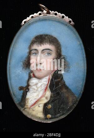 William Boswell Lamb. Diese Miniatur wurde wahrscheinlich gemalt, um die Hochzeit von William Boswell Lamb und Margaret Stuart Kerr 1794 zu gedenken. Herr Lamb war eine wichtige politische Figur in Norfolk, Virginia, wo er seinen Dienst als Bürgermeister im Jahr 1810 begann. Stockfoto