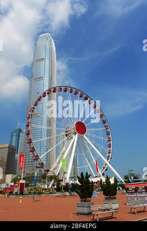 Während der Covid-19-Pandemie ist Hongkong leer. Stockfoto