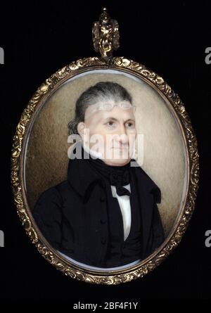 Ebenezer Williams. Miniaturbilder, die an einen Freund oder ein Familienmitglied erinnern, wurden im 19. Jahrhundert populär, als der Tod von Prinz Albert Königin Victoria in tiefe Trauer schickte. Stockfoto