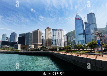 Skyline von Hong Kong - Admiralty District. Stockfoto