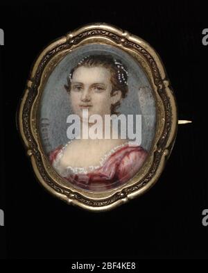 Martha Washington. 1757, im Jahr ihres ersten Mannes, saß Martha Dandridge Custis (1731-1802) für ein Porträt von John Wollaston. Martha war damals nur sechsundzwanzig Jahre alt, und innerhalb von zwei Jahren würde ihren zweiten Ehemann, George Washington heiraten. Stockfoto