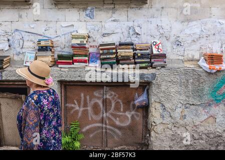 Straßenbuchverkauf in Chisinau, Hauptstadt der Republik Moldau Stockfoto