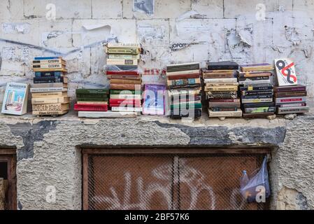 Bücher zum Verkauf in Chisinau, Hauptstadt der Republik Moldau Stockfoto