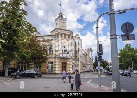 Primaria Chisinau - Rathaus Gebäude auf Stefan cel Mare si Sfant Boulevard in Chisinau, Hauptstadt der Republik Moldau Stockfoto