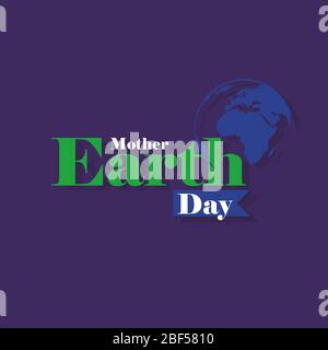 Happy Earth Day Banner - Rette Den Planeten Stockfoto