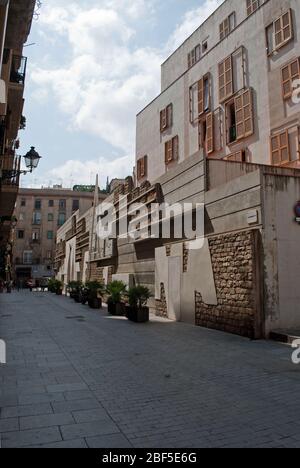 Architektur der 1990er Jahre Alter und neuer Markt Santa Caterina, Barri Gotic, Ciutat Vella, Barcelona, Spanien EMBT Architekten Enric Miralles Benedetta Tagliabue Stockfoto