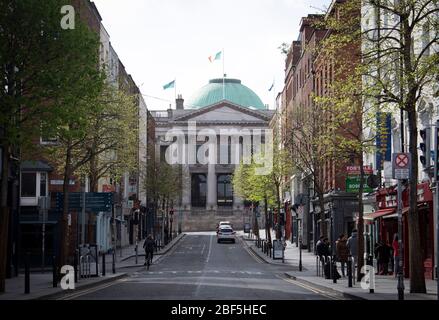 Szenen in Dublin City während der Covid-19 Coronavirus Pandemie in Irland leere Straßen karen Morgan 06/04/20 Stockfoto