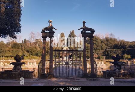 Boboli-Gärten im historischen Zentrum von Florenz, Italien Stockfoto