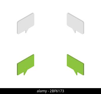 Cloud-Dialogsymbol in Vektor auf weißem Hintergrund dargestellt Stock Vektor