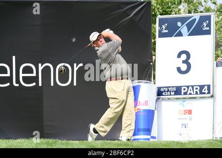 Der legendäre PGA Tour Spieler John Daly spielt Golf in Stockholm / Schweden, Arlandastad, Golfplatz, august 2007. Stockfoto