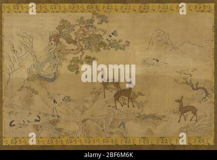 ; China; 1368-1644; Farbe auf Seidenplatte; H x B: 61.2 x 102.3 cm (24 1/8 x 40 1/4 in); Geschenk von Charles lang freier Stockfoto