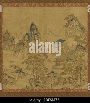 ; China; 1368-1644; Farbe auf Seidenplatte; H x B: 116.7 x 119.9 cm (45 15/16 x 47 3/16 in); Geschenk von Charles lang freier Stockfoto