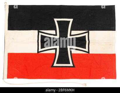 Eine kaiserliche deutsche Navy-Flagge oder 'Jack' aus der Zeit von 1903 bis 1918 Stockfoto