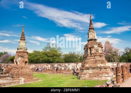 Pagode am Wat Chaiwatthanaram Tempel, einer der berühmten Tempel in Ayutthaya Provinz Thailand. UNESCO-Welterbe. Tempel in Ayutthaya Historical P Stockfoto