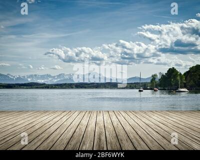 blick auf die Zugspitze von einem Landeplatz aus, Deutschland, Bayern, Garmisch-Partenkirchen Stockfoto