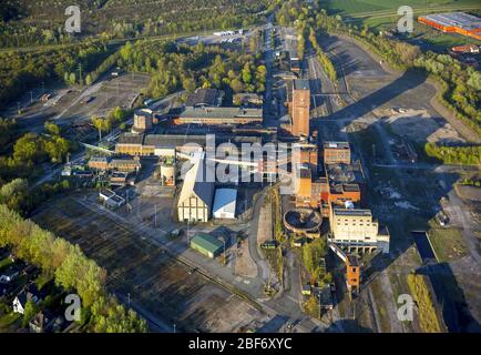 , ehemaliges Kohlebergwerk Heinrich Robert in Hamm-Wiescherhöfen, 21.04.2016, Luftaufnahme, Deutschland, Nordrhein-Westfalen, Ruhrgebiet, Hamm Stockfoto