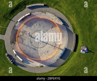 , Lippepark Hamm - Schacht Franz in Hamm, 21.04.2016. Luftaufnahme, Deutschland, Nordrhein-Westfalen, Ruhrgebiet, Hamm Stockfoto