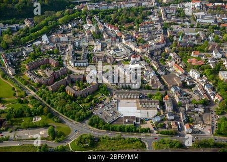 , Zentrum Hagen-Haspe, 09.05.2016, Luftaufnahme, Deutschland, Nordrhein-Westfalen, Ruhrgebiet, Hagen Stockfoto