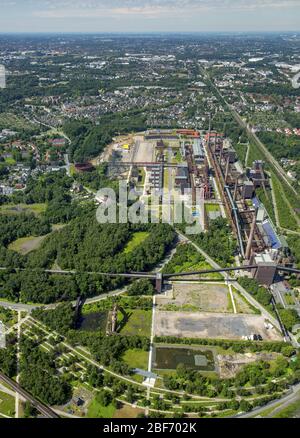 , Kohleminen Zollverein in Essen mit Neubau RAG Montan Immobilien GmbH in Essen, 23.06.2016, Luftaufnahme, Deutschland, Nordrhein-Westfalen, Ruhrgebiet, Essen Stockfoto