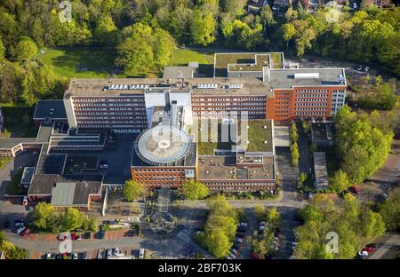 St. Barbara Krankenhaus in Hamm-Heessen, 21.04.2016, Luftaufnahme, Deutschland, Nordrhein-Westfalen, Ruhrgebiet, Hamm Stockfoto