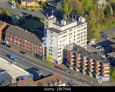 , Wohnhäuser Münsterstrasse - Heessener Straße in Hamm, 21.04.2016, Luftaufnahme, Deutschland, Nordrhein-Westfalen, Ruhrgebiet, Hamm Stockfoto