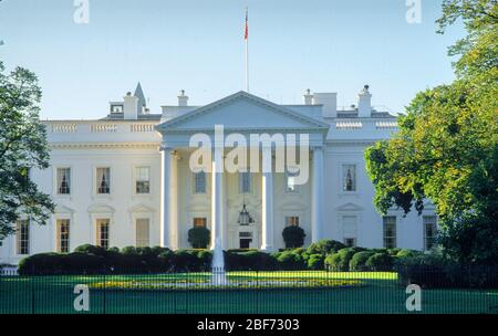 Das Weiße Haus in Washington D.C. ist der offizielle Wohnsitz und das Büro des Präsidenten der Vereinigten Staaten, Donald Trump. Befindet sich in 1600 Pennsylva Stockfoto