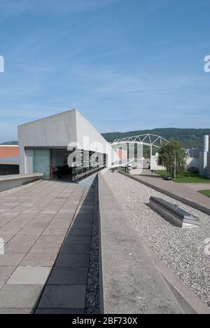 Vitra Feuerwehr Stahlbeton Dekonstruktivistische Architektur Vitra Campus Deutschland Zaha Hadid Stockfoto