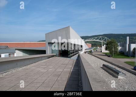 Vitra Feuerwehr Stahlbeton Dekonstruktivistische Architektur Vitra Campus Deutschland Zaha Hadid Stockfoto