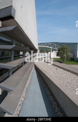 Vitra Feuerwehr Stahlbeton Dekonstruktivistische Architektur Vitra Campus Deutschland Zaha Hadid Stockfoto