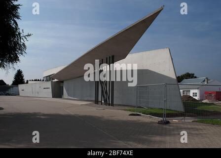 Vitra Feuerwehr Stahlbeton Dekonstruktivistische Architektur Vitra Campus Deutschland Zaha Hadid Stockfoto