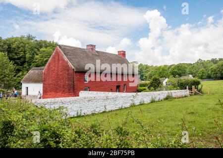 Kennixton Farmhouse, St Fagans National Museum of History, Cardiff, Wales, GB, Großbritannien Stockfoto