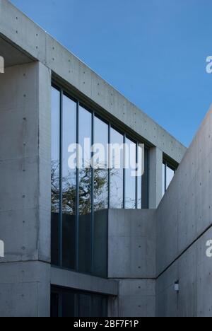 Konferenzpavillon Räume Stahlbeton Vitra Campus, Charles-Eames-Strabe 2, 79576 weil am Rhein, Deutschland von Tadao Ando Stockfoto