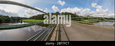 Union Chain Bridge zwischen England und Schottland, erbaut 1820 Stockfoto