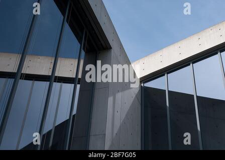 Conference Pavilion Rooms Vitra Campus aus Stahlbeton von Tadao Ando Stockfoto