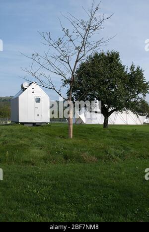 Diogene Retreat Cabin Hut House Vitra Campus, Charles-Eames-Strabe 2, 79576 weil am Rhein, Deutschland von Renzo Piano Building Workshop Stockfoto