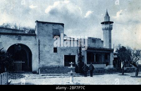 Ausstellung koloniale internationale de 1931 : vue du Cafe maure, Sektion tunisienne (Pariser Kolonialausstellung 1931) Carte postale Collection privee Stockfoto